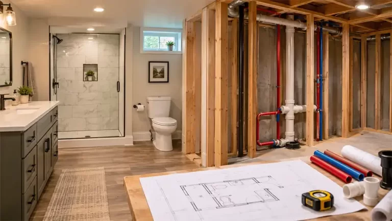 adding a bathroom to a basement remodel