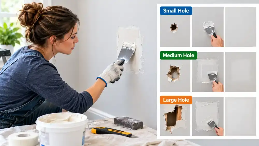 repairing a hole in drywall