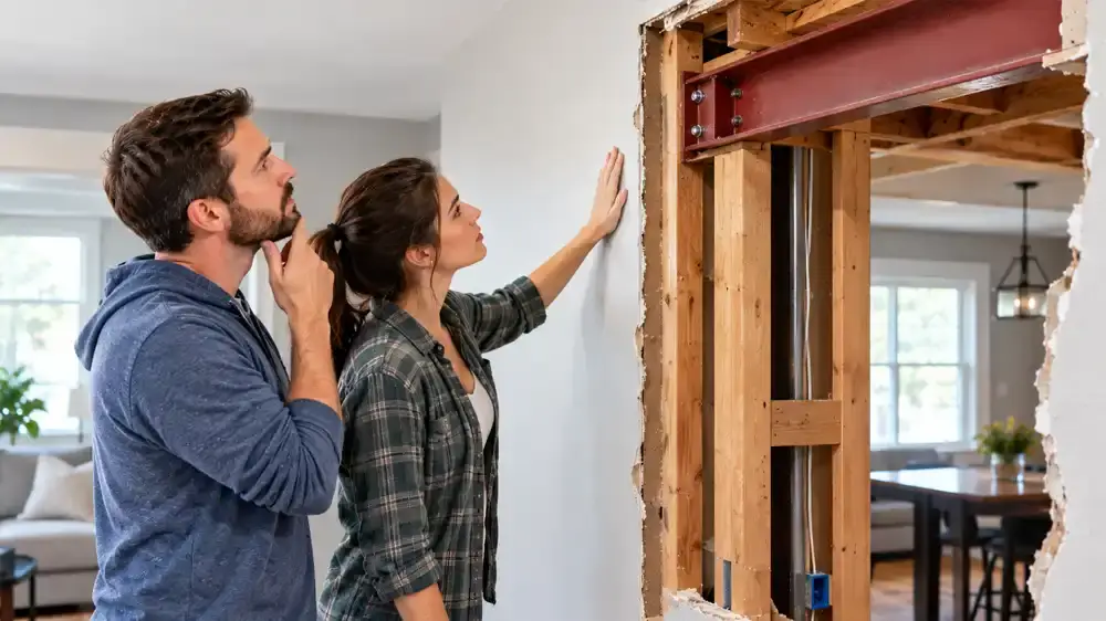couple removing a load bearing wall